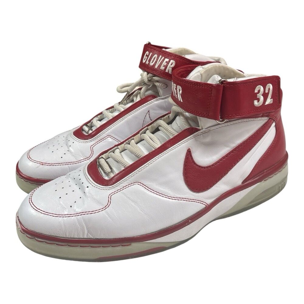 Nike Air Force 25 NikeID Glover 32 Basketball Shoes Red White Men’s Size 13